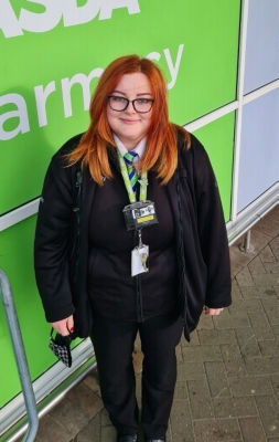Beth Tate from Asda Hartlepool rescued Ozzie the cat