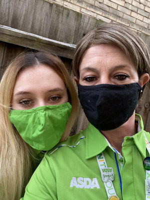 Jaimie Young and Tegan Mead celebrate Mother's Day at Asda Biggleswade