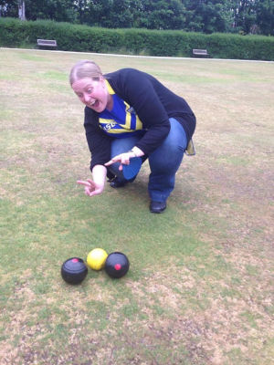 Asda Birchwood community champion Beky Wakefield is a keen crown green bowler