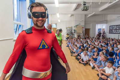 Asda Warrington colleague Michael Taylor as Autismo Boy