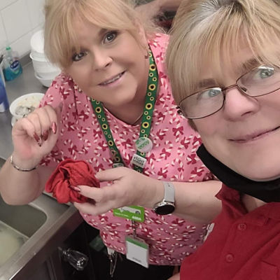 Asda Boldon and Asda South Shields community champions Tracey Tough and Mavis Maughan