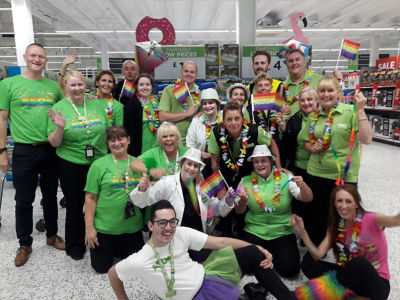 Colleagues from Asda stores in the North East support Newcastle Pride