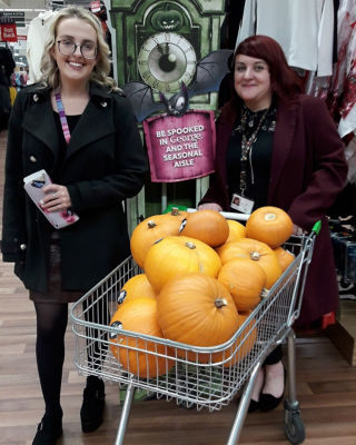 Colleagues at Asda Breck Road get into the Halloween spirit