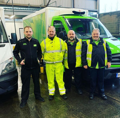 Asda Brynmawr delivery drivers defy floods from Storm Dennis