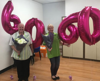 Twins  Pauline Seddon and Carol McEvoy from Asda Ellesmere Port