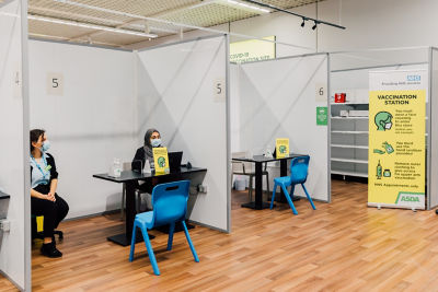 Asda Watford dedicated Covid-19 vaccination centre with the NHS