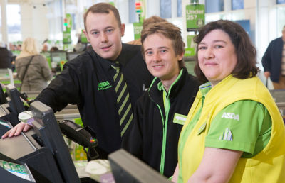 Asda Chatham colleague Joe with colleagues