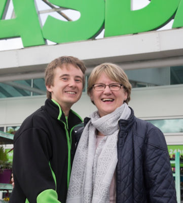 Joe Wastell from Asda Chatham with his mum Pauline