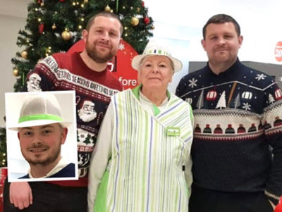Maureen Taylor works at Asda Stanley with three of her grandchildren