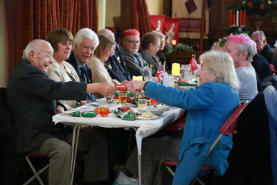 Asda Christmas party for members of Clacton-on-Sea Veterans' Breakfast Club