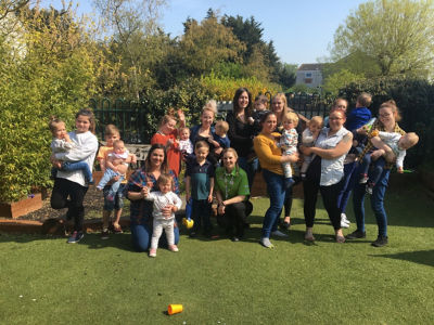 Amy Openshaw from Asda Clacton-on-Sea helps at an Easter egg hunt
