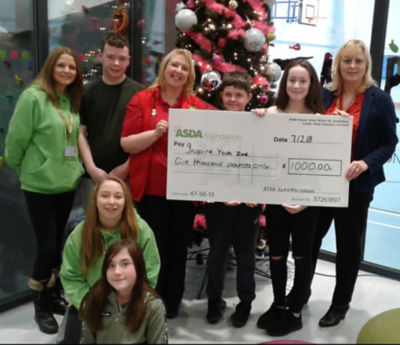 Asda Clayton Green donation to Inspire Youth Zone