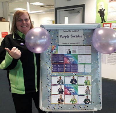 Asda stores support Purple Tuesday