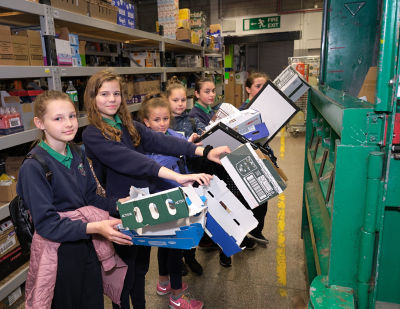 Pupils from Holy Trinity Primary School became plastic investigators for the day at Asda Cookstown