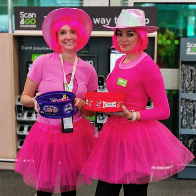 Crawley store colleagues dress up to support Tickled Pink