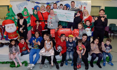 Everyone with the cheque