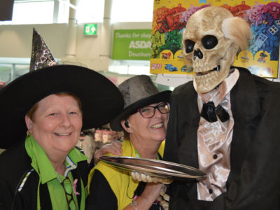 Colleagues at Asda Dewsbury get into the Halloween spirit