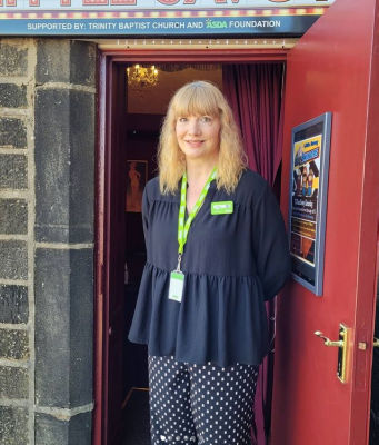 Diane Springthorpe from Asda Colne at the Little Savoy cinema