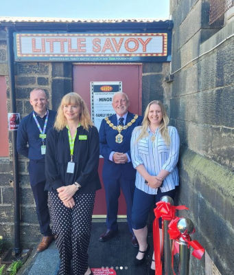 Diane Springthorpe from Asda Colne reopens the Little Savoy cinema