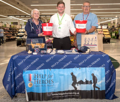 Army veteran Sash Hill welcomes Help for Heroes fundraisers to Asda Fulwood