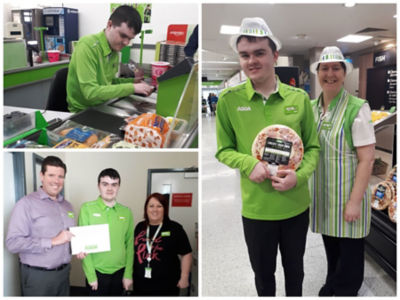 Lewis Morrow has been on work experience at Asda Dundonald
