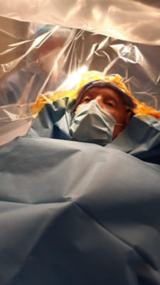 Asda buying manager Jim Murphy took selfies during an operation to remove a brain tumour