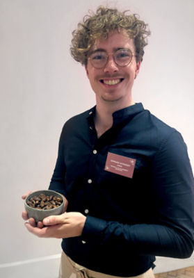 Ed Sowerby with the Extra Special Ed Sowerby with the Cinnamon and Maple nut mix he developed