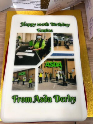 Asda Derby helps Eunice Dring celebrate her 100th birthday