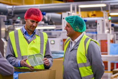 Asda colleagues visit the cPET factory 