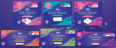 Asda's sanitary products are supporting Tickled Pink