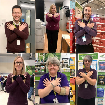 Supporting Purple Tuesday at Asda Frome