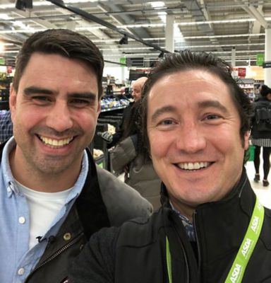 Gary Mac-Fall from IPL with Chris Bavin from The One Show