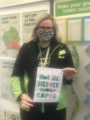 Thank you letter sent to Asda Gillingham in Dorset