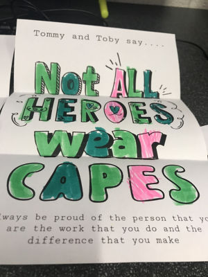 Thank you letter sent to Asda Gillingham in Dorset