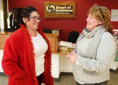 Asda Clydebank community champion Linda Maguire with Amanda Quinn