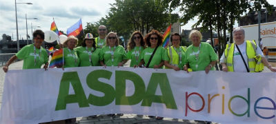 Asda colleagues at Glasgow Pride