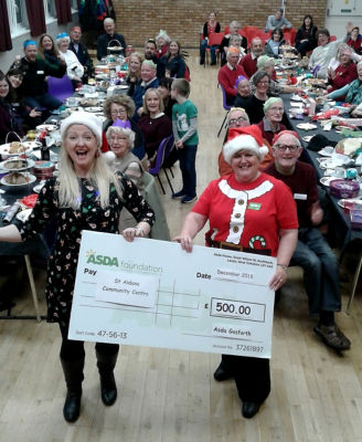 Asda Foundation Christmas grant to St Aidans community centre in Gosforth