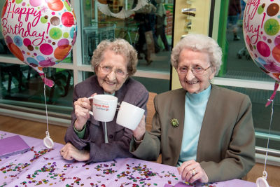 Meet customers Doris and Lil – Britain's oldest identical twins 