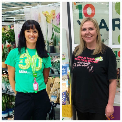 Asda Havant and Asda Waterlooville community champions Katy Trapani and Jacqui Benham
