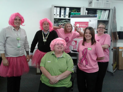 Asda Swindon Haydon colleagues Tickled Pink