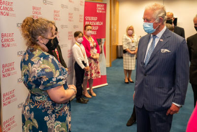 Helen-Louise Sestan-Burton from Asda Bromborough meeting His Royal Highnesss the Prince of Wales 