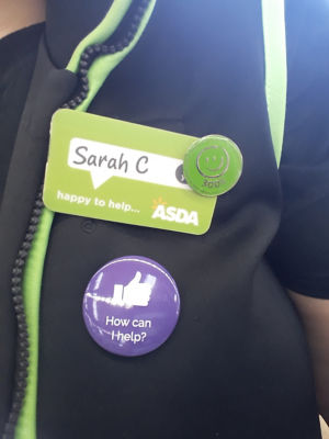 Supporting Purple Tuesday at Asda Mount Pleasant