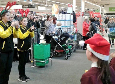 Choir at Asda Huyton Christmas 2018
