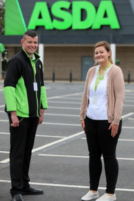 Aidan Campbell and Emer Devlin from Asda Cookstown