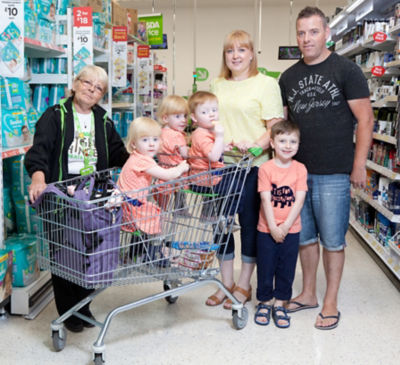 Asda Hereford triplet trolley