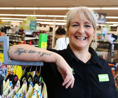 Asda Hull Living colleague Jacqui Johnson Tickled Pink