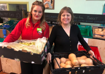 Asda Byker community champion Ashleigh with Aly from Byker Community Centre