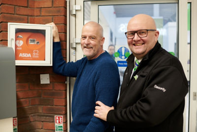 Emotional reunion for shopper Mark as he meets Asda security colleague who saved his life