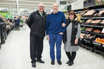 Emotional reunion for shopper Mark as he meets Asda security colleague who saved his life