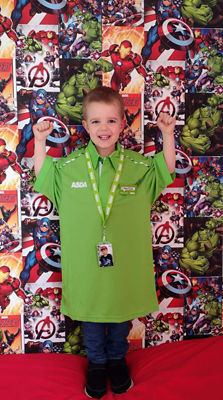 Superhero fan Charlie French calls Asda delivery driver Bryn Parkman Asda Man